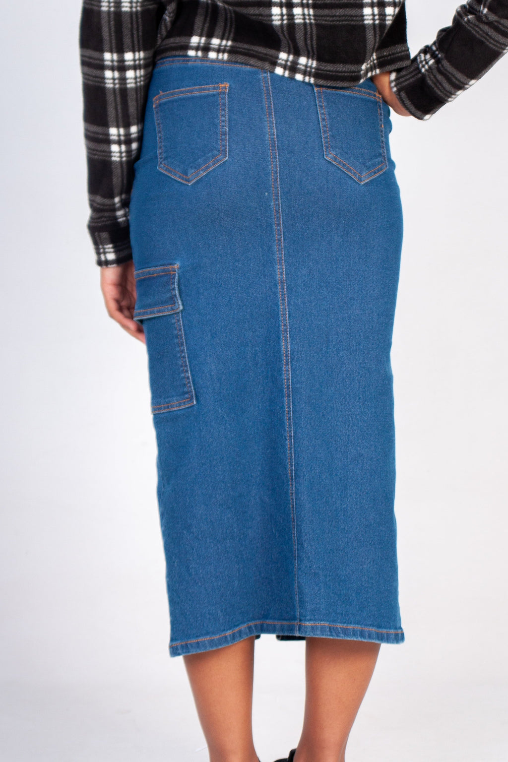 Cargo Denim Skirt