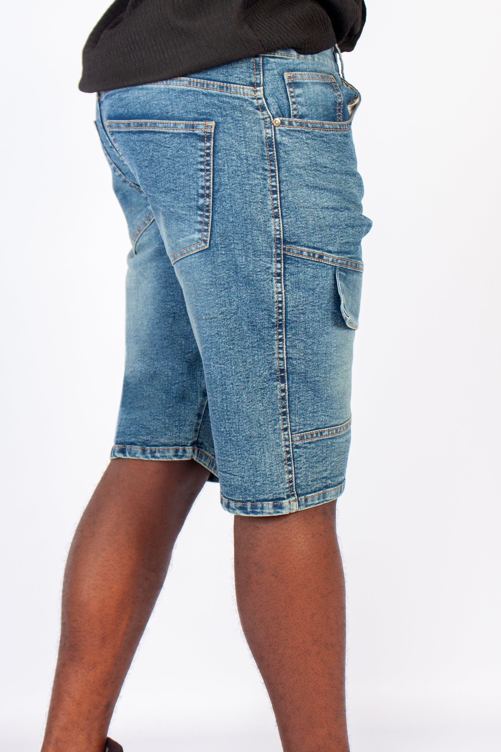 Cargo Denim Shorts