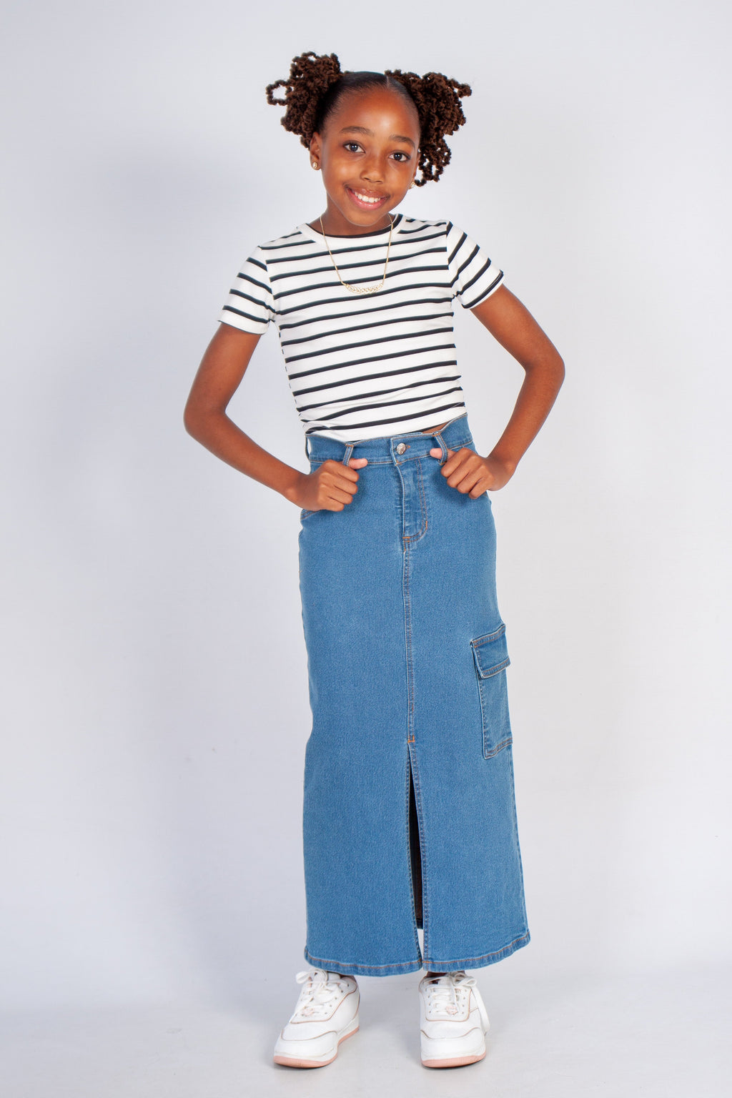 Cargo Denim Skirt