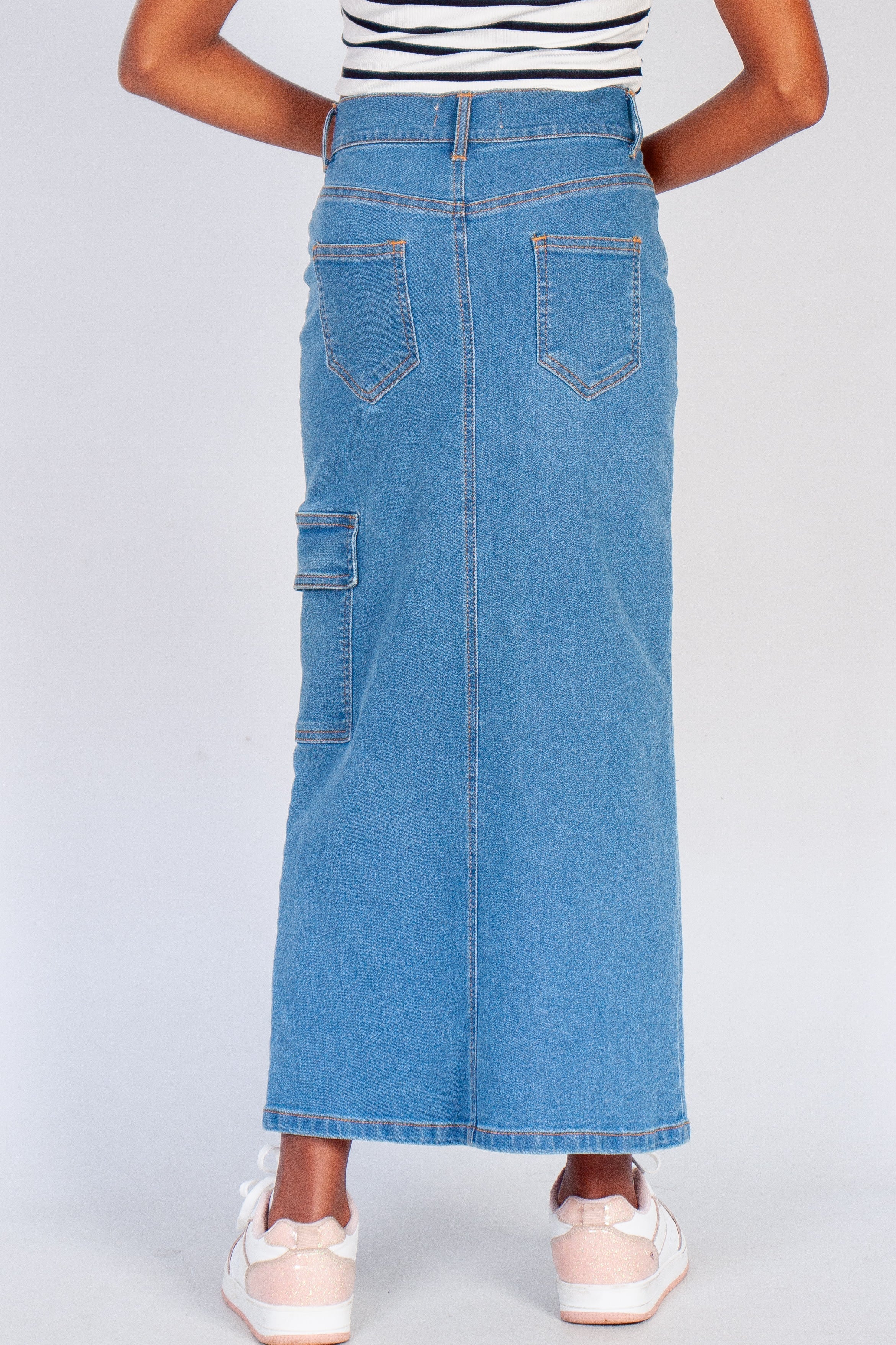 Cargo Denim Skirt